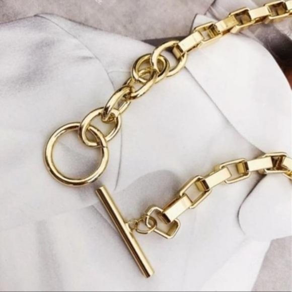 NEW 18K GOLD CHUNKY CHAIN NECKLACE, NICE NECKLACE, CUTE NECKLACE - Picture 4 of 6